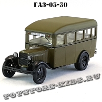 ГАЗ — 03-30 (военный, хаки глянец) арт. Н651