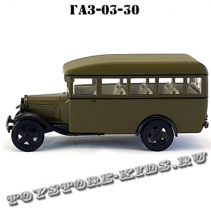 ГАЗ — 03-30 (военный, хаки глянец) арт. Н651