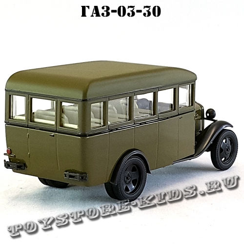 ГАЗ — 03-30 (военный, хаки глянец) арт. Н651