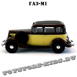 ГАЗ-М1 «Эмка» такси (бежевый с коричневым) арт. Н751