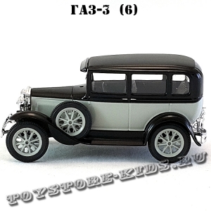 ГАЗ-3 (6) «Такси» (чёрный с серым) арт. Н752