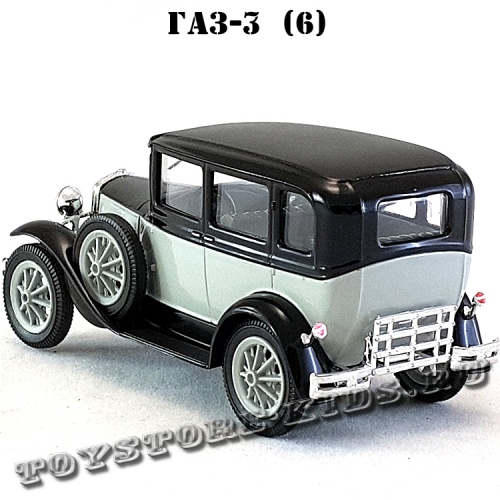 ГАЗ-3 (6) «Такси» (чёрный с серым) арт. Н752