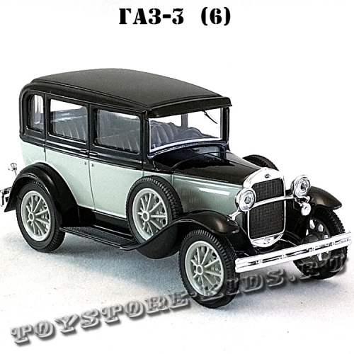 ГАЗ-3 (6) «Такси» (чёрный с серым) арт. Н752