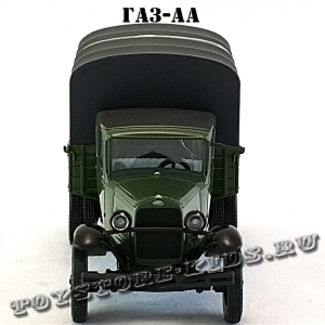 ГАЗ-АА «Полу́торка» (военный, зелёный глянец, чёрный тент) арт. Н252