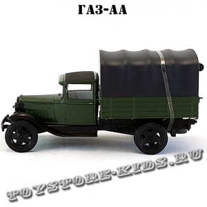 ГАЗ-АА «Полу́торка» (военный, зелёный глянец, чёрный тент) арт. Н252