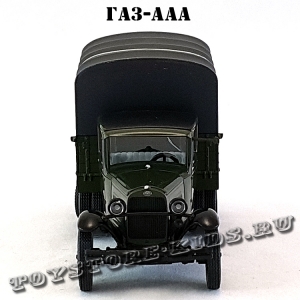 ГАЗ-ААА (военный, зелёный глянец, с чёрным тентом) арт. Н254