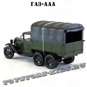 ГАЗ-ААА (военный, зелёный глянец, с чёрным тентом) арт. Н254