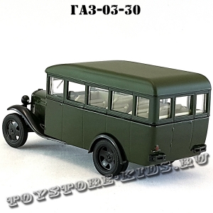 ГАЗ — 03-30 (военный, зелёный глянец) арт. Н651
